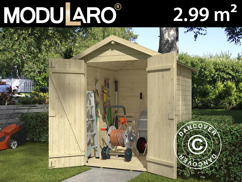 Redskapsbod i tre Heinola 1,7x1,76x2,13m, 13mm, 2,99m², Natur