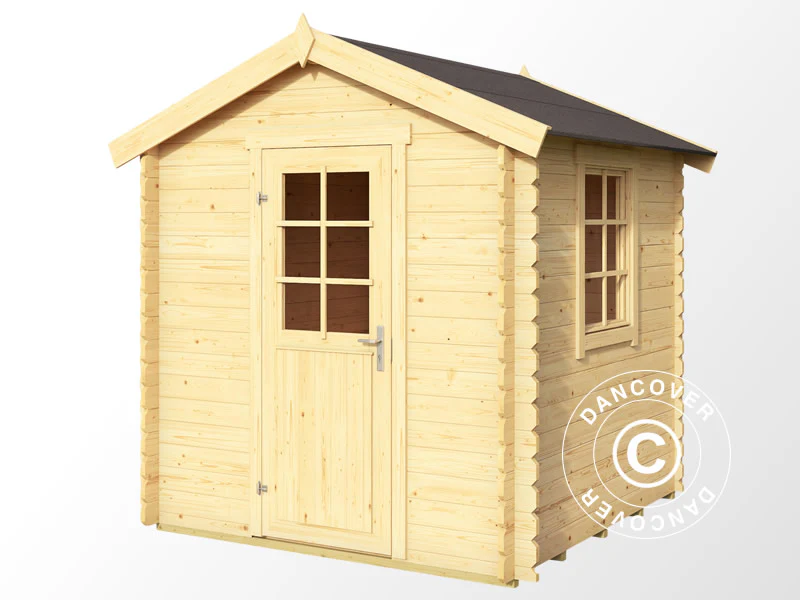 Redskapsbod i tre Lyon 2x2x2,34m, 28mm, 3,78m², Naturlig - Image 4