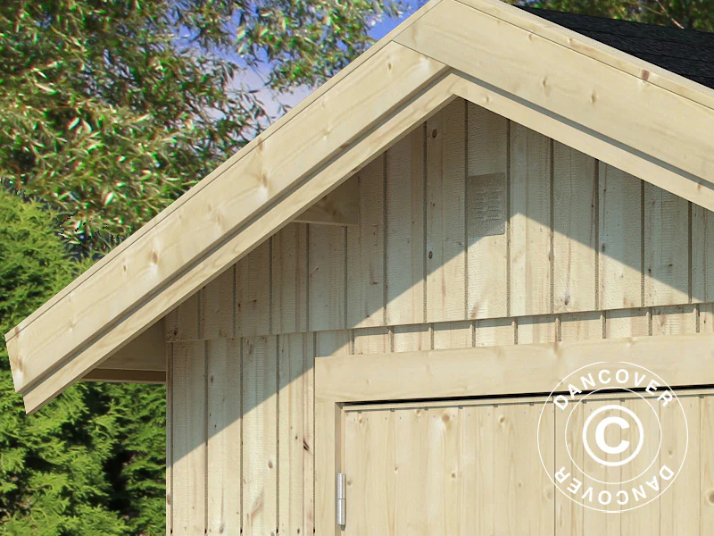 Redskapsbod i tre m/gulv, 2,75x3,44x2,67m, 8,4m², Naturlig - Image 3