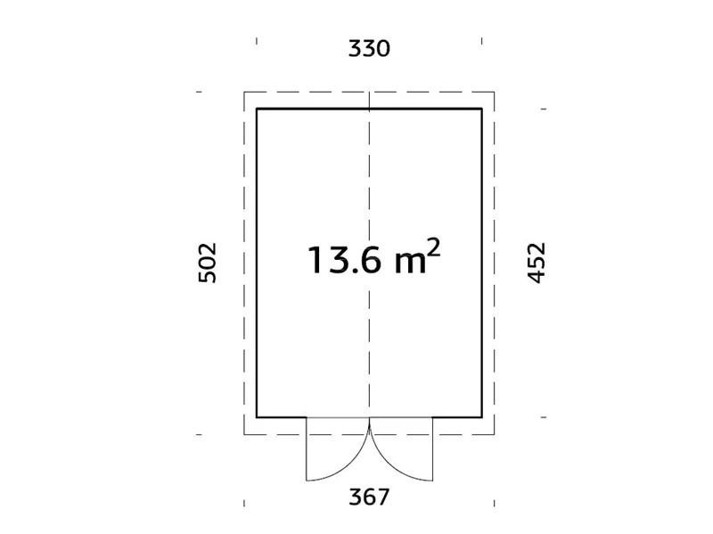 Redskapsbod i tre m/gulv, 3,3x4,52x2,96m, 13,6m², Naturlig - Image 6