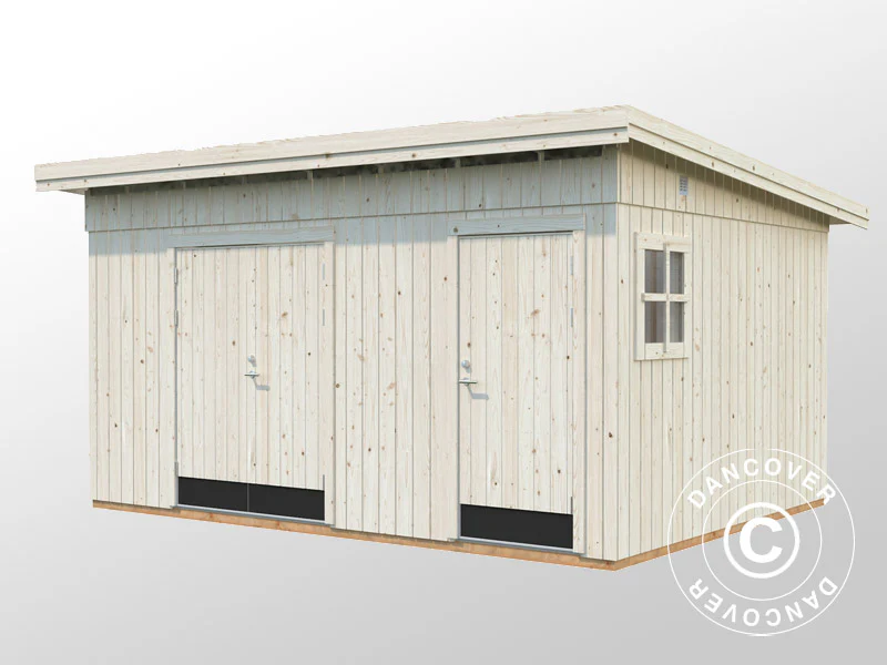 Redskapsbod i tre m/gulv, 4,52x3,3x2,59m, 13,5m2, Naturlig - Image 2
