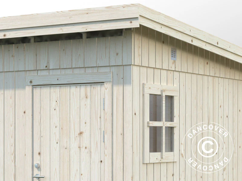 Redskapsbod i tre m/gulv, 4,52x3,3x2,59m, 13,5m2, Naturlig - Image 3