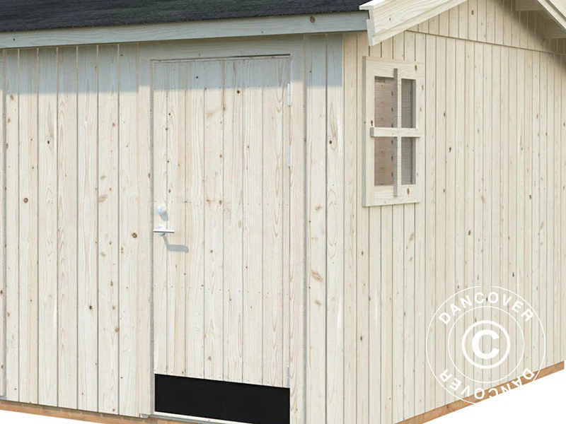 Redskapsbod i tre m/gulv, 4,52x3,3x2,61m, 13,5m², Naturlig - Image 3