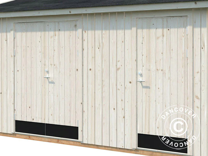 Redskapsbod i tre m/gulv, 4,52x3,3x2,61m, 13,5m², Naturlig - Image 4