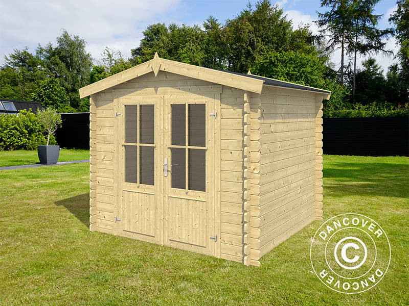 Redskapsbod i tre Oslo 2,3x1,8x2,22m, 28mm, 3,91m², Naturlig - Image 2