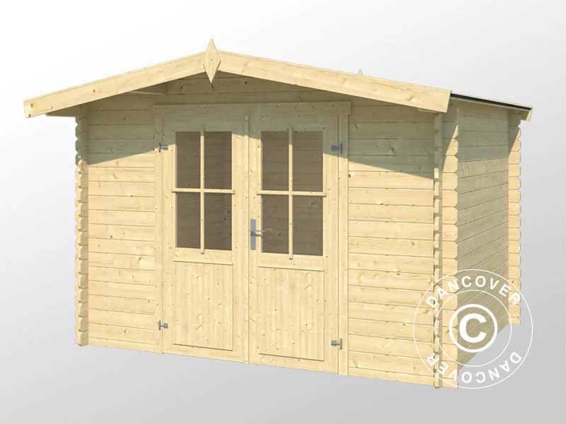 Redskapsbod i tre Oslo 2,92x2,3x2,22m, 28mm, 6,43m², Naturlig - Image 2