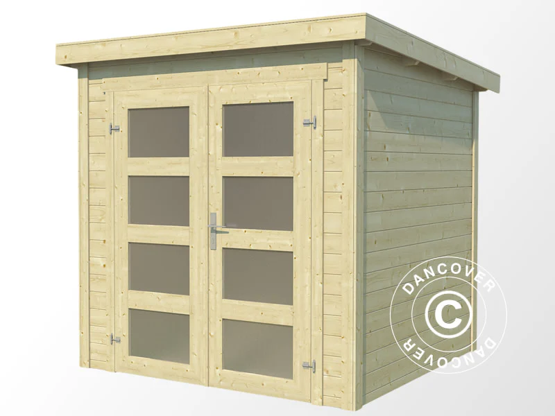 Redskapsbod i tre Torrent 2x2,5x2,11m, 28mm, 4,75m², Naturlig - Image 4