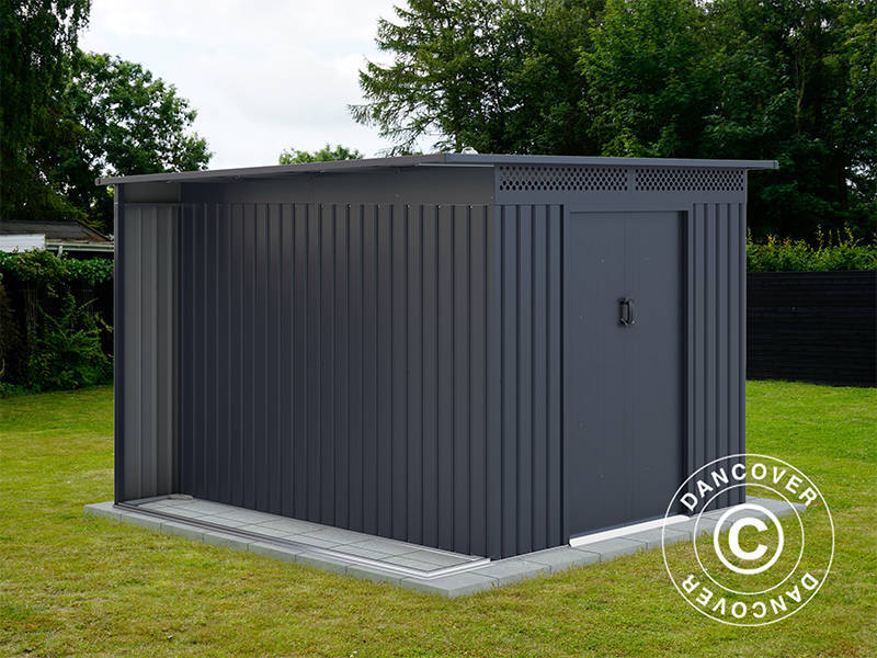 Redskapsbod m/overheng, 2,57x2,69x1,87m, 6,91m², ProShed®, Antrasitt - Image 2