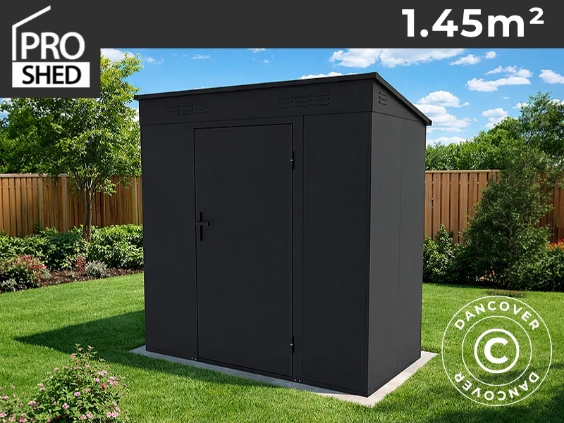 Redskapsbod, metallskap 1,67x0,87x1,75m, 1,45m2, ProShed®, Antrasitt