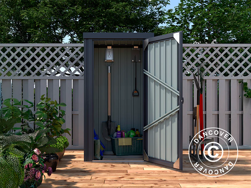 Redskapsbod, stålskap 0,98x0,81x1,8m, 0,79m², ProShed®, Antrasitt - Image 3