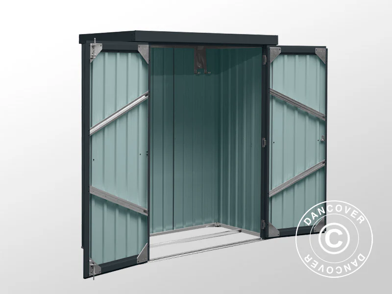 Redskapsbod, stålskap 1,4x0,81x1,8m, 1,13m², ProShed®, Antrasitt - Image 5