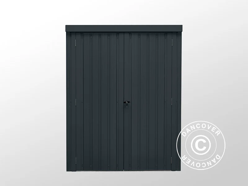Redskapsbod, stålskap 1,4x0,81x1,8m, 1,13m², ProShed®, Antrasitt - Image 6