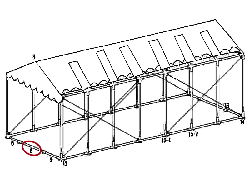 Rør til tak, Ø38mm, 2210mm - Image 5