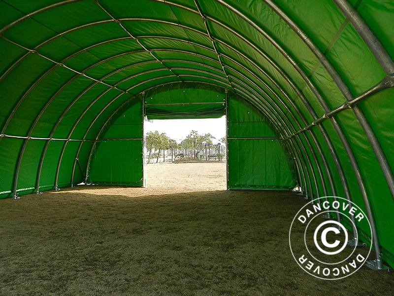 Rundbuehall 9,15x12x4,5m, PVC, Grønn - Image 10