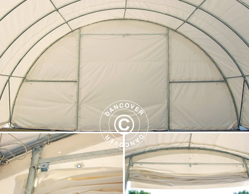 Rundbuehall 9,15x12x4,5m, PVC, Grønn - Image 24