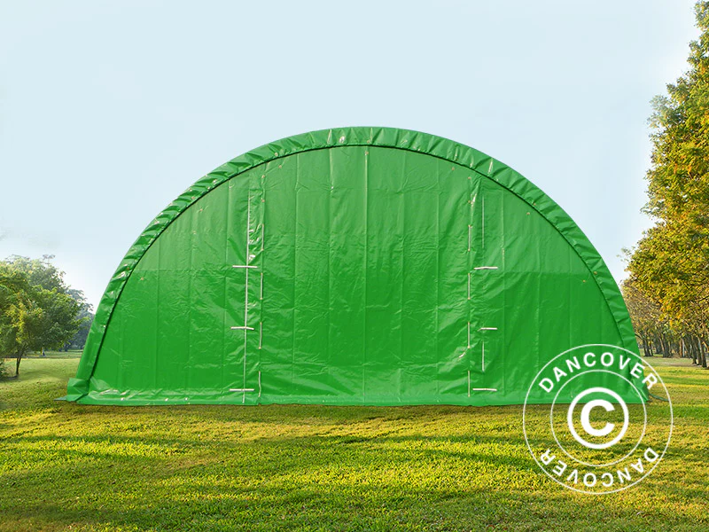 Rundbuehall 9,15x12x4,5m, PVC, Grønn - Image 6