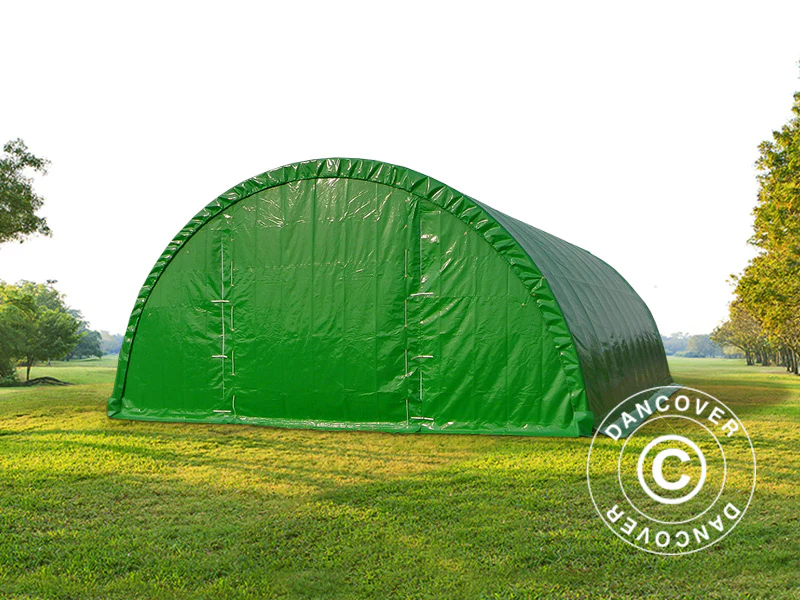 Rundbuehall 9,15x12x4,5m, PVC, Grønn - Image 7