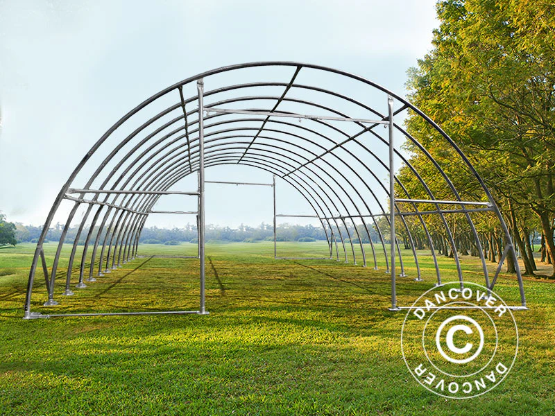 Rundbuehall 9,15x12x4,5m, PVC, Grønn - Image 8