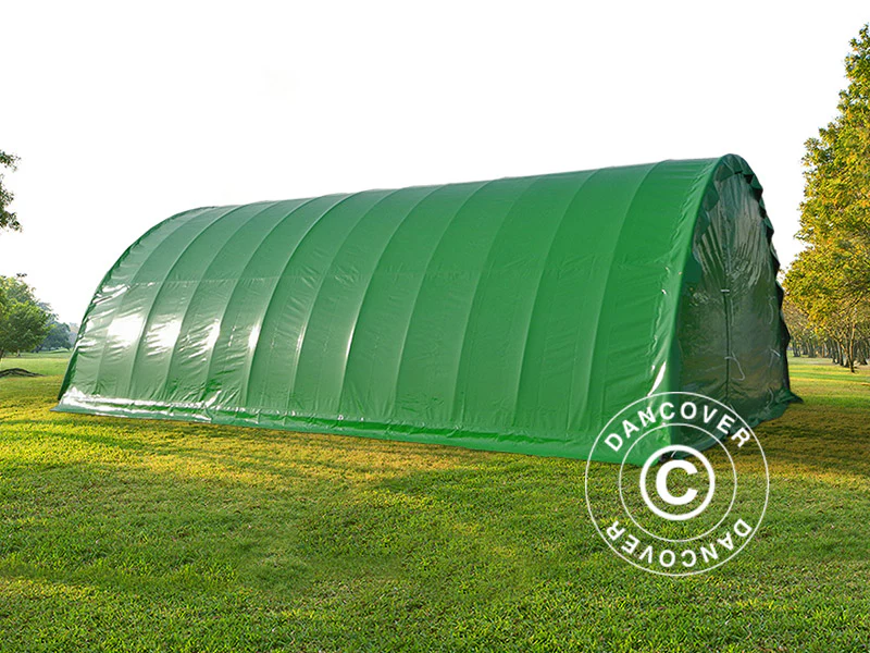 Rundbuehall 9,15x12x4,5m, PVC, Grønn - Image 6