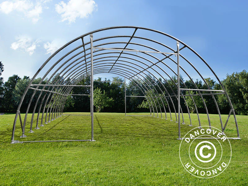 Rundbuehall 9,15x12x4,5m, PVC, Grønn - Image 7