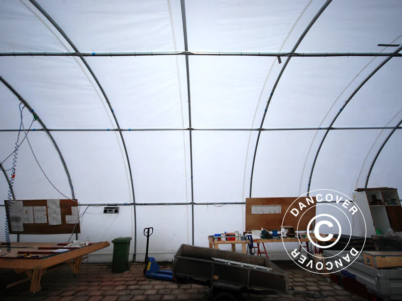 Rundbuehall 9,15x12x4,5m, PVC, Hvit - Image 7