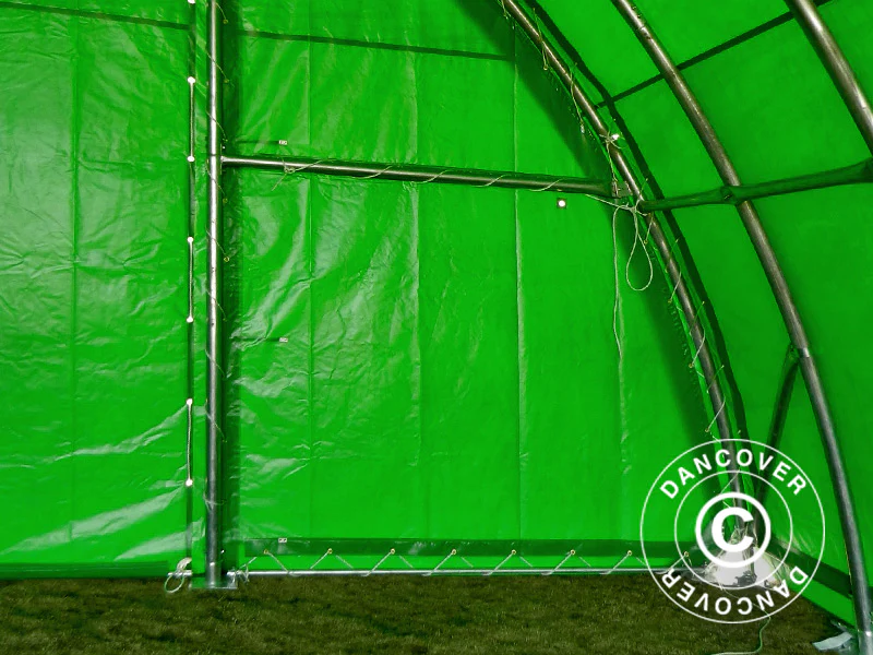 Rundbuehall 9,15x20x4,5m, PVC, Grønn - Image 18