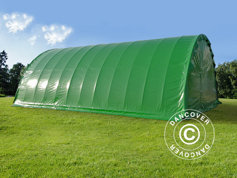 Rundbuehall 9,15x20x4,5m, PVC, Grønn - Image 3