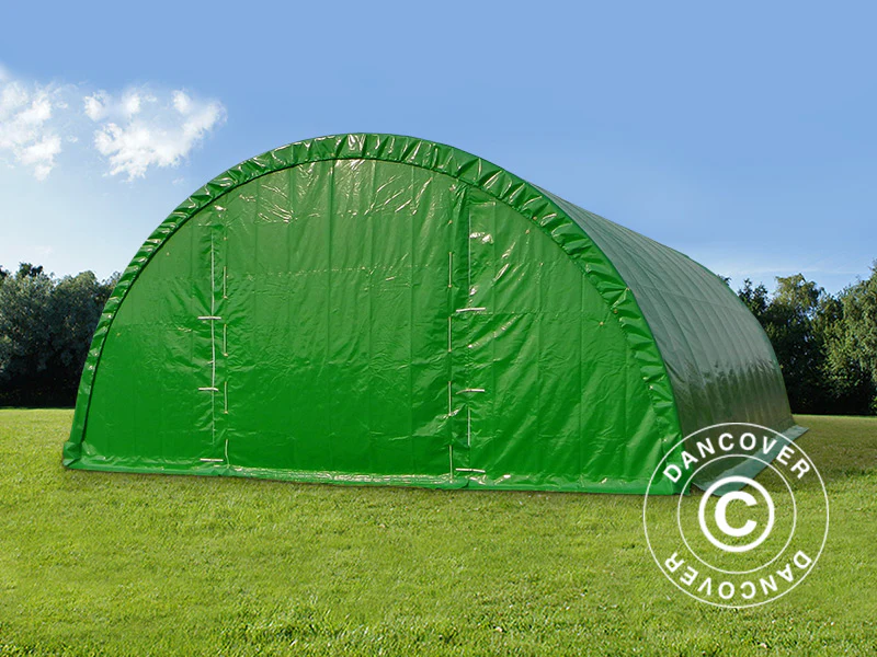 Rundbuehall 9,15x20x4,5m, PVC, Grønn - Image 4
