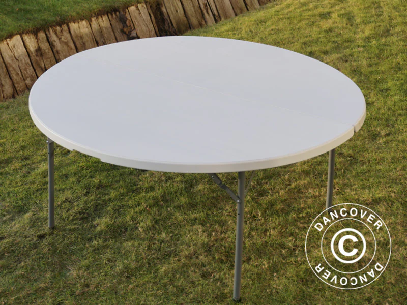 Rundt klappbord Ø154cm, Lysegrå (1 stk.) - Image 4