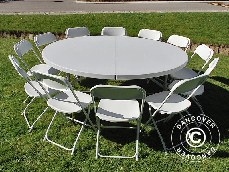 Rundt klappbord PRO Ø183cm, Lysegrått (1 stk.) - Image 7