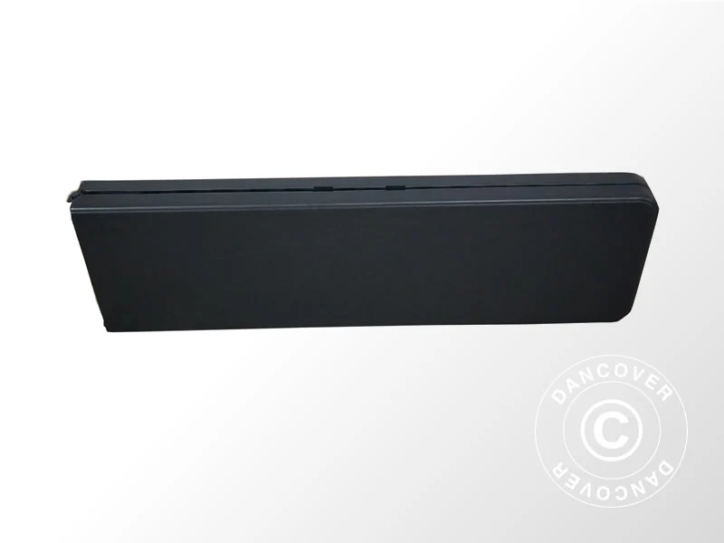 Sammenleggbar benk 183x30x43cm, Svart (1 stk.) - Image 4