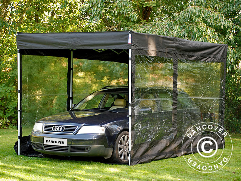 Sammenleggbar garasje FleX Carcover, 2,5x5m, Svart - Image 5