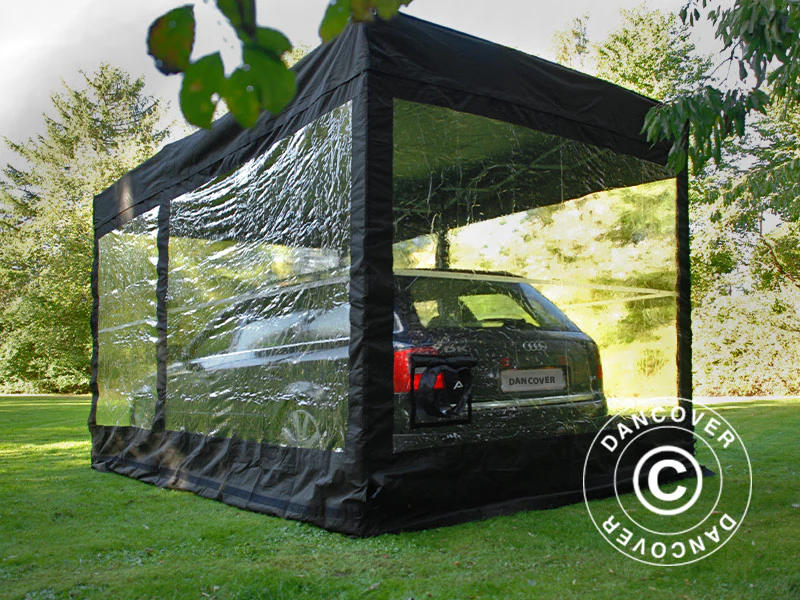 Sammenleggbar garasje FleX Carcover, 3x6m, Svart - Image 6