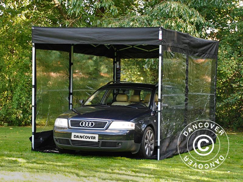 Sammenleggbar garasje FleX Carcover, 3x6m, Svart - Image 7