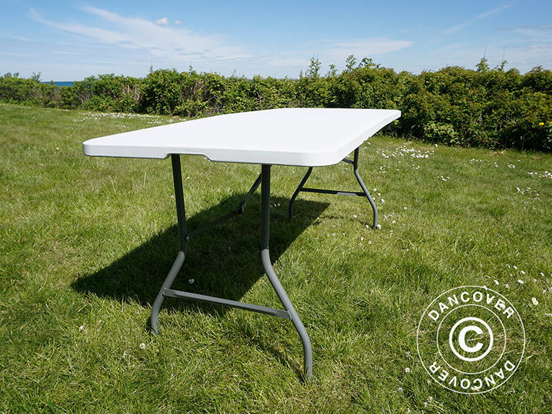 Sammenleggbart bord 180x74x74cm, lys grå (1 stk.) - Image 11