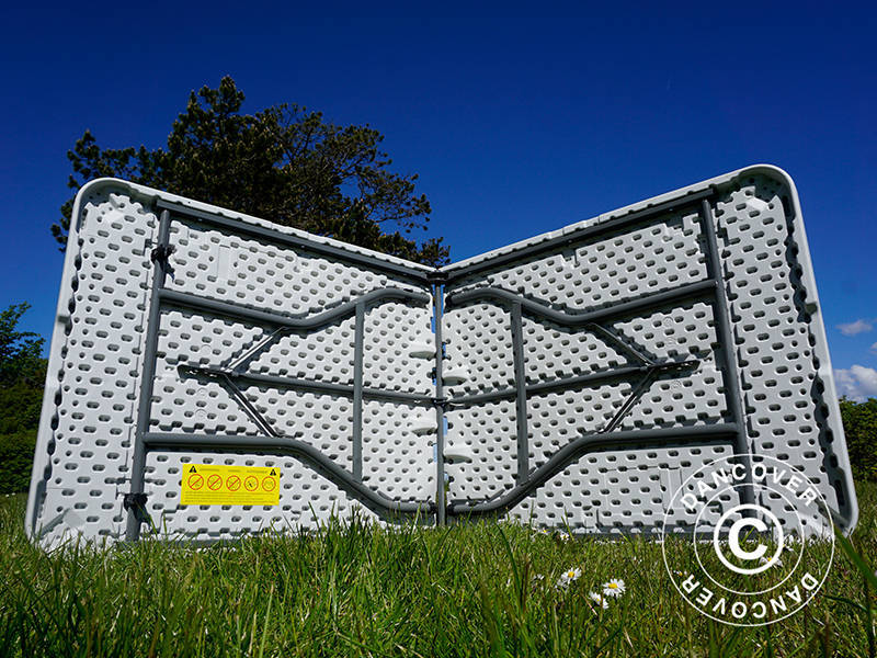 Sammenleggbart bord 180x74x74cm, lys grå (10 stk.) - Image 14