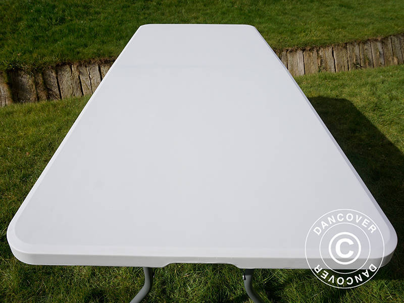 Sammenleggbart bord 180x74x74cm, lys grå (10 stk.) - Image 23