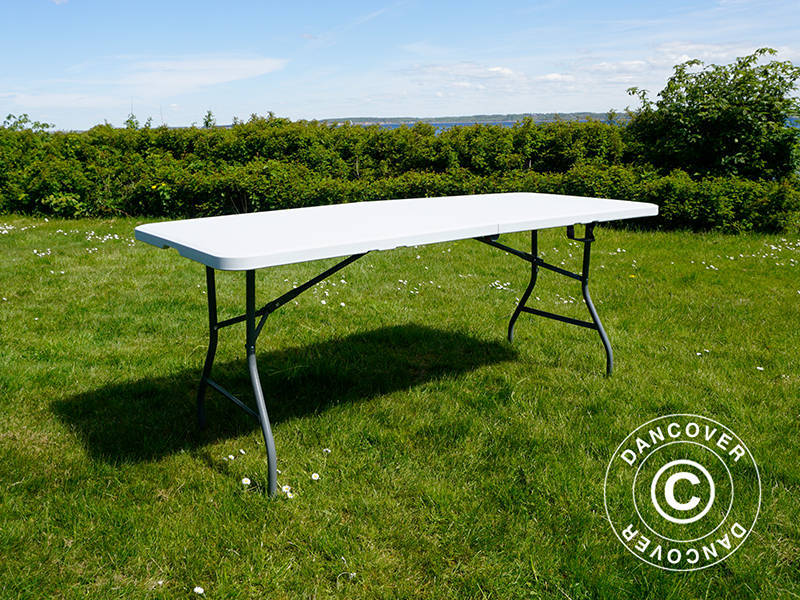 Sammenleggbart bord 180x74x74cm, lys grå (10 stk.) - Image 4