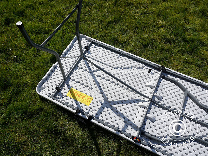 Sammenleggbart bord 180x74x74cm, lys grå (25 stk.) - Image 25