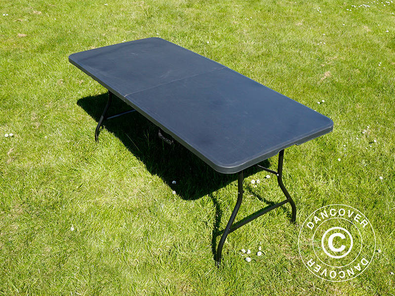 Sammenleggbart bord 180x74x74cm, svart (1 stk.) - Image 4