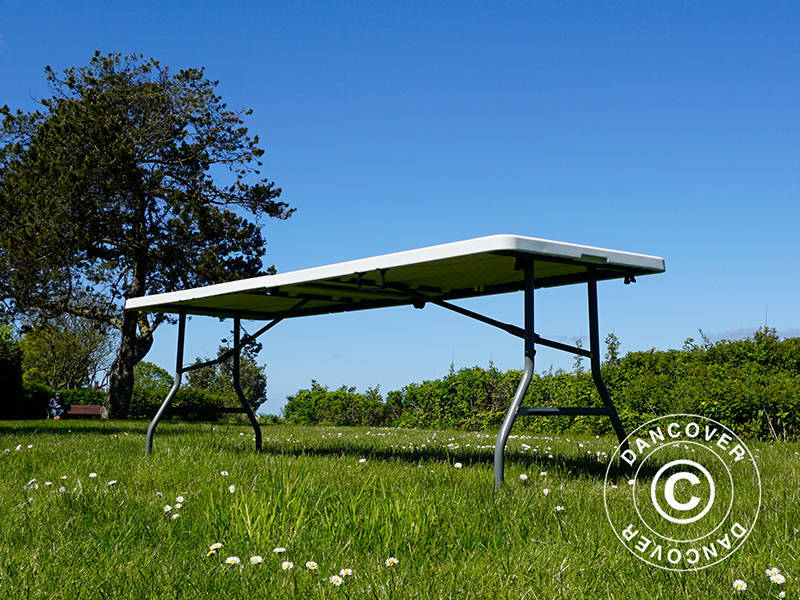Sammenleggbart bord 240x76x74cm, Lys grå (10 stk.) - Image 21