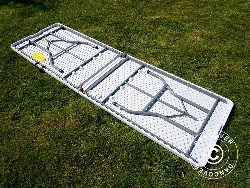 Sammenleggbart bord 240x76x74cm, Lys grå (25 stk.) - Image 9