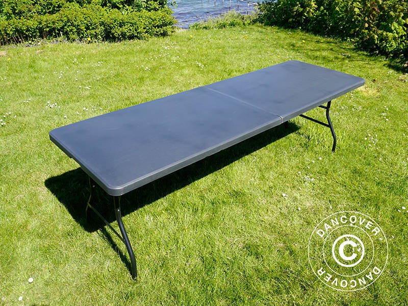 Sammenleggbart bord 240x76x74cm, svart (1 stk.) - Image 3