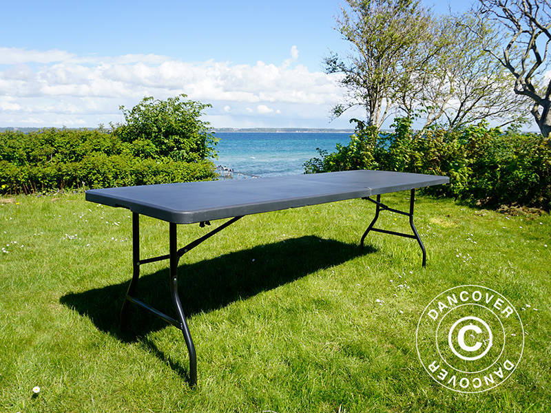 Sammenleggbart bord 240x76x74cm, svart (1 stk.) - Image 4