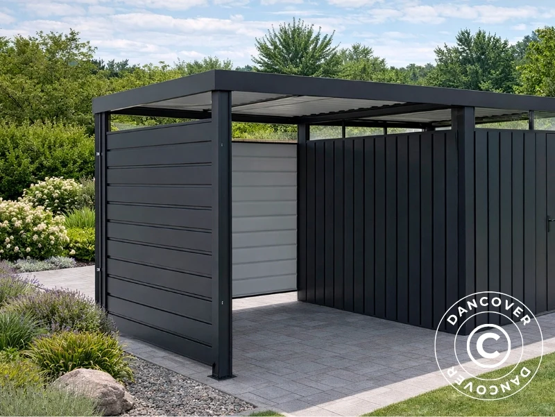 Sidepanel til forlengelse for metall redskapsbod, 1,63x1,84m, ProShed®, Antrasitt - Image 6