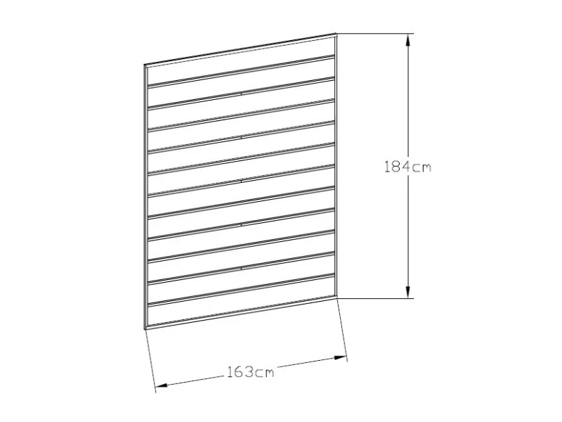 Sidepanel til forlengelse for metall redskapsbod, 1,63x1,84m, ProShed®, Antrasitt - Image 7