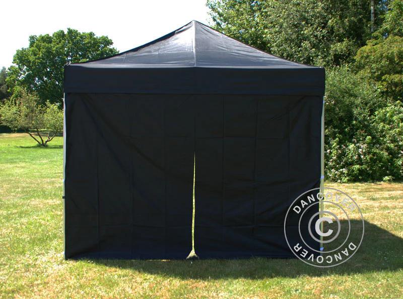 Sidevegg Sett for Quick-up telt FleXtents 3x3m, Svart - Image 3