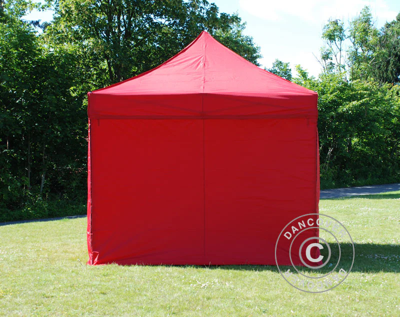 Sidevegg Sett for Quick-up telt FleXtents 3x6m, Rød - Image 4