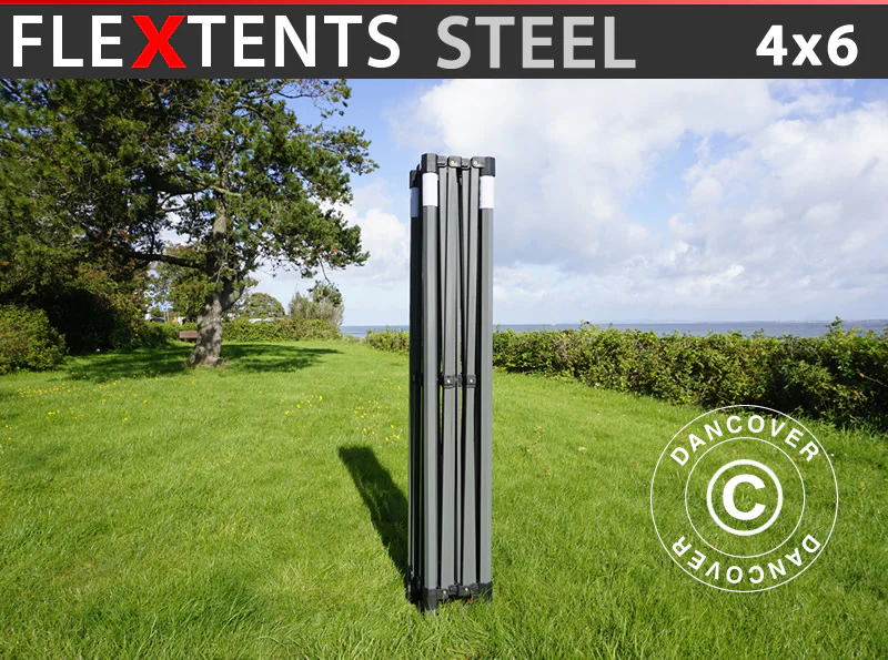Stålramme til quick-up teltet FleXtents Steel 4x6m, 8 ben, 40mm