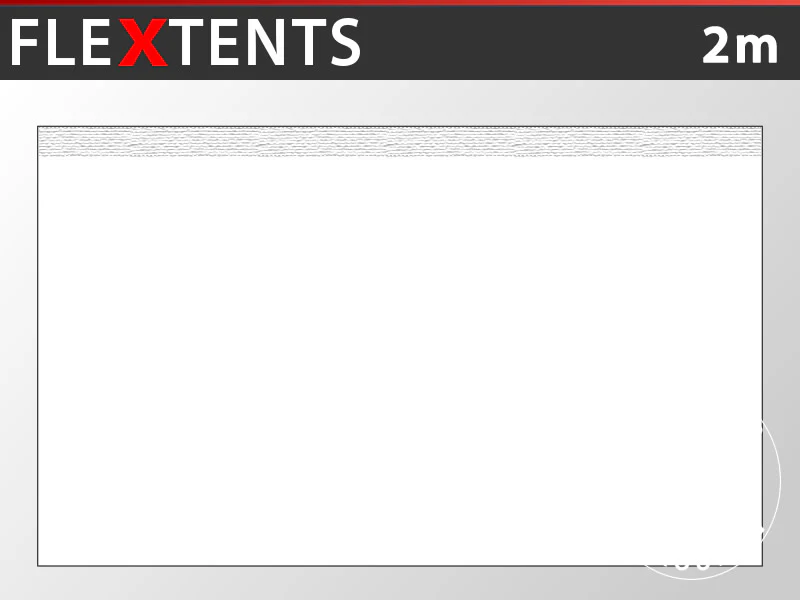 Standard sidevegg for FleXtents 4x6m, 2m, Hvit